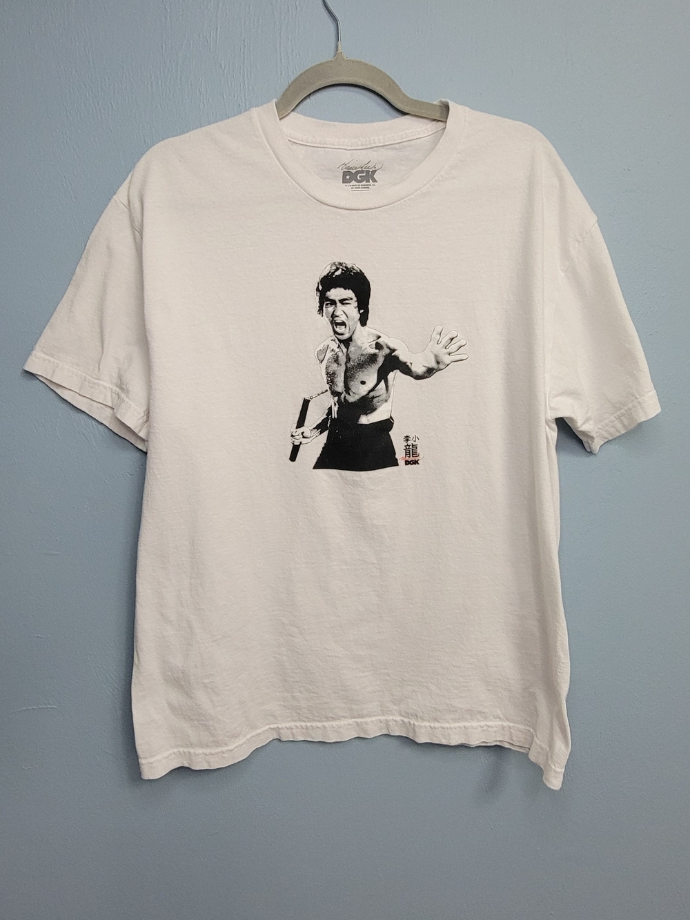 Officially Licensed DGK Property Of Bruce Lee Double-Sided Short Sleeve Shirt -L